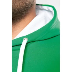 Sweat-shirt à Capuche Contrastée Kariban Homme -Vêtements Travail Série sweat shirt a capuche contrastee homme kariban lightkellygreen white fil