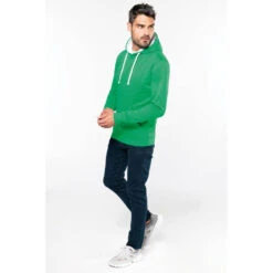 Sweat-shirt à Capuche Contrastée Kariban Homme -Vêtements Travail Série sweat shirt a capuche contrastee homme kariban lightkellygreen white homme