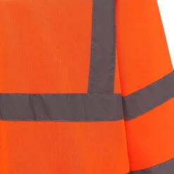 Sweat-shirt De Travail Col Zippé Haute Visibilité Yoko -Vêtements Travail Série sweat shirt de travail 1 4 zip haute visibilite yoko orange detail 2