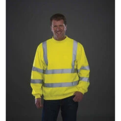 Sweat-shirt De Travail Haute Visibilité Yoko -Vêtements Travail Série sweat shirt de travail haute visibilite yoko jaune porte