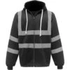 Sweat-shirt De Travail Zippé à Capuche Yoko Haute Visibilité -Vêtements Travail Série sweat shirt de travail zippe a capuche yoko yhvk07 noir