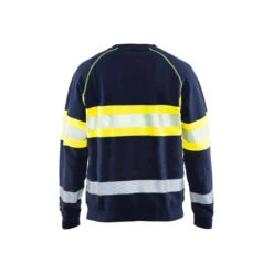 Sweat-shirt Haut Visibilité Blaklader -Vêtements Travail Série sweat shirt haut visibilite blaklader jaune marine dos