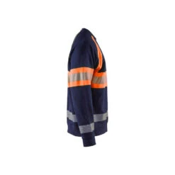 Sweat-shirt Haut Visibilité Blaklader -Vêtements Travail Série sweat shirt haut visibilite blaklader marine orange cote1