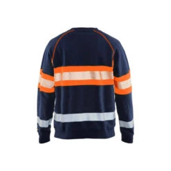 Sweat-shirt Haut Visibilité Blaklader -Vêtements Travail Série sweat shirt haut visibilite blaklader marine orange dos
