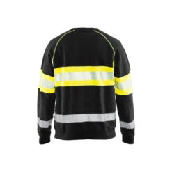 Sweat-shirt Haut Visibilité Blaklader -Vêtements Travail Série sweat shirt haut visibilite blaklader noir jaune dos