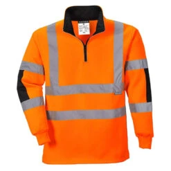 Sweat Shirt Haute Visibilité Portwest Rugby Xenon -Vêtements Travail Série sweat shirt haute visibilite portwest rugby xenon orange