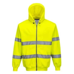 Sweat Shirt Zip Central à Capuche Haute Visibilité Portwest