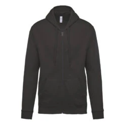 Sweat-shirt Zippé Capuche Kariban -Vêtements Travail Série sweat shirt zippe capuche kariban gris fonc face 8
