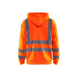 Sweat Shirt à Capuche Haute Visibilité Blaklader Zippé 3346 16 Sweat Shirt à Capuche Haute Visibilité Blaklader Zippé 3346 -Vêtements Travail Série sweat zippe a capuche haute visibilite blaklader orange dos