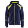 Sweat Shirt à Capuche Haute Visibilité Blaklader Zippé -Vêtements Travail Série sweat zippe a capuche haute visibilite homme blaklader marine jaune