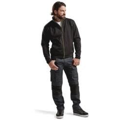 Sweat Shirt De Travail Blaklader Zippé 37 Sweat Shirt De Travail Blaklader Zippé -Vêtements Travail Série sweat zippe blaklader noir jaune porte 1 1