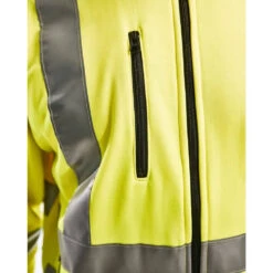Sweat Zippé Haute Visibilité Blaklader Col Officier -Vêtements Travail Série sweat zippe haute visibilite blaklader jaune detail