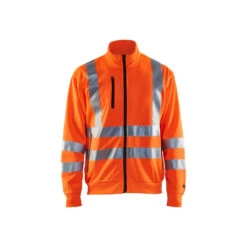 Sweat Zippé Haute Visibilité Blaklader Col Officier -Vêtements Travail Série sweat zippe haute visibilite blaklader orange
