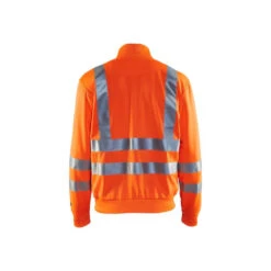 Sweat Zippé Haute Visibilité Blaklader Col Officier -Vêtements Travail Série sweat zippe haute visibilite blaklader orange dos