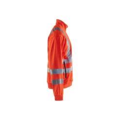 Sweat Zippé Haute Visibilité Blaklader Col Officier -Vêtements Travail Série sweat zippe haute visibilite blaklader rouge fluo cote