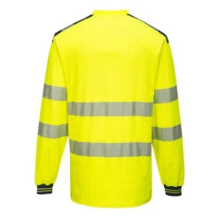 T-Shirt De Travail Manches Longues Haute Visibilité Bicolore Portwest PW3 -Vêtements Travail Série t shirt de travail manches longues haute visibilite portwest pw3 jaune marine dos