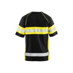 T-shirt Haute Visibilité Blaklader Anti-UV Et Anti-odeurs -Vêtements Travail Série t shirt haute visibilite blaklader anti uv et anti odeurs noir jaune dos 1