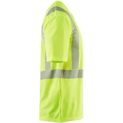 T-shirt Haute Visibilité Blaklader Col V 100% Polyester Anti-odeur -Vêtements Travail Série t shirt haute visibilite blaklader jaune cote1