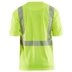 T-shirt Haute Visibilité Blaklader Col V 100% Polyester Anti-odeur -Vêtements Travail Série t shirt haute visibilite blaklader jaune dos