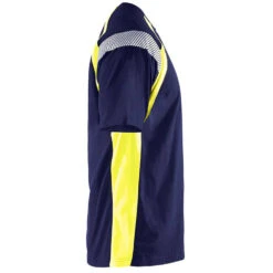 T-Shirt Haute Visibilité Blaklader Bicolore 100% Coton -Vêtements Travail Série t shirt haute visibilite homme blaklader marine jaune cote1 1