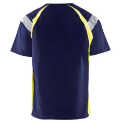 T-Shirt Haute Visibilité Blaklader Bicolore 100% Coton -Vêtements Travail Série t shirt haute visibilite homme blaklader marine jaune dos 1