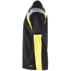 T-Shirt Haute Visibilité Blaklader Bicolore 100% Coton -Vêtements Travail Série t shirt haute visibilite homme blaklader noir jaune cote2 1