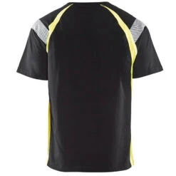 T-Shirt Haute Visibilité Blaklader Bicolore 100% Coton -Vêtements Travail Série t shirt haute visibilite homme blaklader noir jaune dos 1