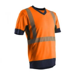 T-shirt Haute Visibilité Manches Courtes Coverguard KOMY Coton Majoritaire -Vêtements Travail Série t shirt haute visibilite manche courte coverguard komy kom orange navy