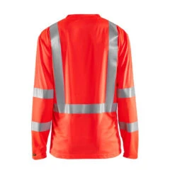 T-shirt Manches Longues Haute Visibilité Blaklader Anti-uv Et Odeur Classe 2 23 T-shirt Manches Longues Haute Visibilité Blaklader Anti-uv Et Odeur Classe 2 -Vêtements Travail Série t shirt manches longues haute visibilite anti uv et odeur blaklader rouge fluo dos