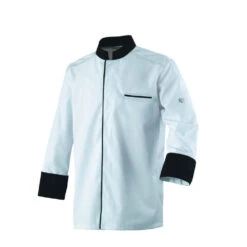 Veste De Cuisine Mixte Respirante Manches Longues Robur Abax 6 Veste De Cuisine Mixte Respirante Manches Longues Robur Abax -Vêtements Travail Série veste de cuisine mixte respirante manches longues robur abax bicolore blanc noir