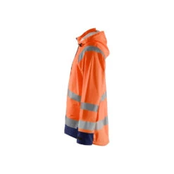 Veste De Pluie Haute Visibilité Bicolore Blaklader NIVEAU 1 -Vêtements Travail Série veste de pluie haute visibilite blaklader niveau 1 orangefluo marine cote2