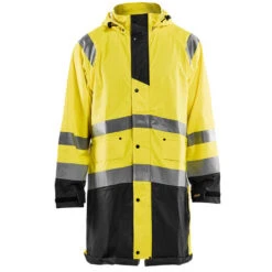 Manteau De Pluie Imperméable Blaklader Haute Visibilité -Vêtements Travail Série veste de pluie haute visibilite niveau 1 homme blaklader jaune noir