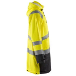 Manteau De Pluie Imperméable Blaklader Haute Visibilité -Vêtements Travail Série veste de pluie haute visibilite niveau 1 homme blaklader jaune noir cote1