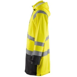 Manteau De Pluie Imperméable Blaklader Haute Visibilité -Vêtements Travail Série veste de pluie haute visibilite niveau 1 homme blaklader jaune noir cote2