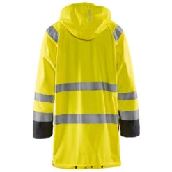 Manteau De Pluie Imperméable Blaklader Haute Visibilité -Vêtements Travail Série veste de pluie haute visibilite niveau 1 homme blaklader jaune noir dos