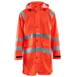 Manteau De Pluie Imperméable Blaklader Haute Visibilité -Vêtements Travail Série veste de pluie haute visibilite niveau 1 homme blaklader orange