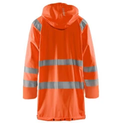 Manteau De Pluie Imperméable Blaklader Haute Visibilité -Vêtements Travail Série veste de pluie haute visibilite niveau 1 homme blaklader orange dos