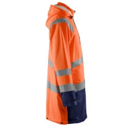 Manteau De Pluie Imperméable Blaklader Haute Visibilité -Vêtements Travail Série veste de pluie haute visibilite niveau 1 homme blaklader orange marine cote1