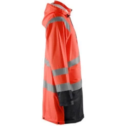 Manteau De Pluie Imperméable Blaklader Haute Visibilité -Vêtements Travail Série veste de pluie haute visibilite niveau 1 homme blaklader rouge noir cote1