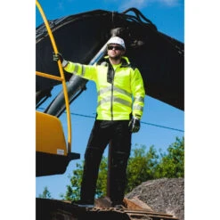 Veste De Pluie Haute Visibilité Portwest VISION 20 Veste De Pluie Haute Visibilité Portwest VISION -Vêtements Travail Série veste de pluie haute visibilite portwest vision jaune noir porte