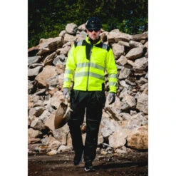 Veste De Pluie Softshell Haute Visibilité Portwest VISION -Vêtements Travail Série veste de pluie softshell haute visibilite portwest vision jaune noir porte