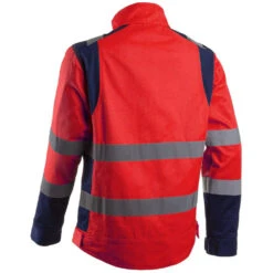 Veste De Travail Haute Visibilité HV Stretch Multipoches Coverguard HIBANA -Vêtements Travail Série veste de travail haute visibilite multipoches coverguard hibana rouge dos