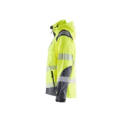 Veste De Travail Softshell Haute-visibilité Stretch Blaklader -Vêtements Travail Série veste de travail softshell haute visibilite stretch blaklader jaune gris gauche