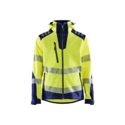 Veste De Travail Softshell Haute-visibilité Stretch Blaklader -Vêtements Travail Série veste de travail softshell haute visibilite stretch blaklader jaune marine