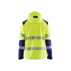 Veste De Travail Softshell Haute-visibilité Stretch Blaklader -Vêtements Travail Série veste de travail softshell haute visibilite stretch blaklader jaune marine dos