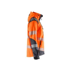 Veste De Travail Softshell Haute-visibilité Stretch Blaklader -Vêtements Travail Série veste de travail softshell haute visibilite stretch blaklader orange gris droite