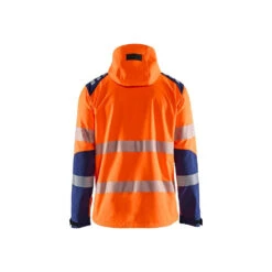 Veste De Travail Softshell Haute-visibilité Stretch Blaklader -Vêtements Travail Série veste de travail softshell haute visibilite stretch blaklader orange marine dos