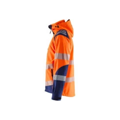 Veste De Travail Softshell Haute-visibilité Stretch Blaklader -Vêtements Travail Série veste de travail softshell haute visibilite stretch blaklader orange marine gauche