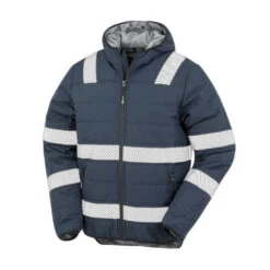 Veste Haute Visibilité En Polyester Recyclé RESULT 10 Veste Haute Visibilité En Polyester Recyclé RESULT -Vêtements Travail Série veste haute visibilite en polyester recycle result navy face 2 1