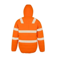 Veste Haute Visibilité En Polyester Recyclé RESULT 13 Veste Haute Visibilité En Polyester Recyclé RESULT -Vêtements Travail Série veste haute visibilite en polyester recycle result orange dos 2 1
